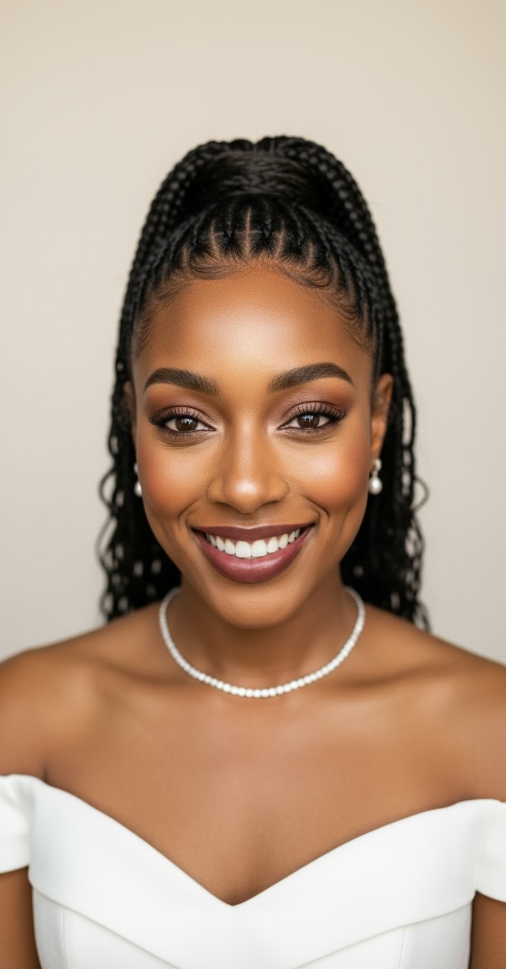 After Ponytail Updo Wedding